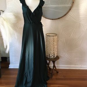 NWT Wedding Taylor Satin Emerald Dress Gown 8